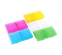 Zunate Boîte de Rangement de Piles Translucide, Lot de 10 pour AA AAA | Organisateur transparent, étui de voyage, camping, randonnée, crêtes antidérapantes, conception emboîtable, empilable
