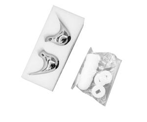 Zunate Cache-vis de Toilette en Céramique en Forme D'oiseau, Capuchons de | Blanc gris clair brillant, installation à clipser, matériel de sol pour cacher, correcteur de boulon rouillé, 2 ensembles
