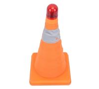 Zunate Cône de Signalisation Rétractable de 30 Cm avec Balise LED Lumineuse | Surface pliable et réfléchissante, base renforcée, voyant d\'avertissement, marqueur routier portable.