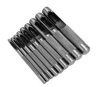 Zunate Ensemble de 9 Perforatrices en Cuir |Kit de Poinçon Creux 2,5-10 Mm pour Artisanat de Ceinture avec Placage chromé en Acier traité Thermiquement