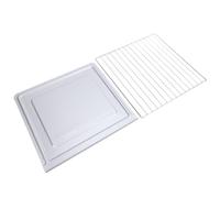 Zunate Ensemble de Plaques de Cuisson et de Grilles en Acier Inoxydable pour Four SP101 SP100, Plaque de Cuisson de 13,5 X 12,8 Pouces avec Grille, Facile à Nettoyer, Passe au Lave-vaisselle, Plaque