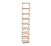 Zunate Étagère à Chaussures d'angle à Plusieurs Niveaux, Organisateur de Chaussures en Bois Pliable pour L'entrée, 9,8x9,8x57,9 Pouces