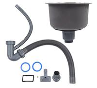 Zunate Évier de Cuisine Rond de 30 Cm en Acier Inoxydable |Mini-lavabo de Bar avec Raccord de Tuyau d'évacuation, Résistant aux éclaboussures, Facile à Nettoyer