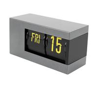Zunate Horloge de Bureau Rabattable Alimentée par Batterie 12H AM PM |Horloge Numérique Automatique avec Lumière LED | de Bureau électronique pour Chambre à Coucher, Salon, à Domicile (Gris Clair)