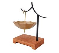 Zunate Infuseur à thé en Céramique en Forme de Parapluie, Filtration à 360°, Passoire à thé en Vrac avec Support pour Théière, Poignée en Cuivre de qualité Alimentaire, Trous de 0,8 Mm, Passe au (Au