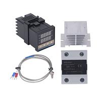 Zunate Kit de Contrôleur de Température PID Numérique avec Sonde K (40A) | Affichage LED, auto-réglage, sortie relais d\'alarme, homebrew, incubateur, tapis chauffant