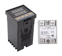 Zunate Kit de Contrôleur de Température PID Numérique avec Thermocouple K | Affichage LED, auto-réglage, relais à double sortie, AC 100-240 V, 0-400 C