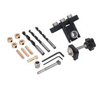 Zunate Kit de Gabarit de Poche avec Forets de 8, 10, 15 Mm Réglables | Butée réglable, embouts 8, 10, 15 mm, gabarit en alliage d\'aluminium, traîneau à chevilles, localisateurs en laiton,