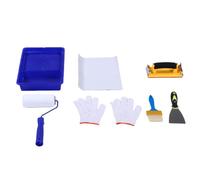 Zunate Kit de Peinture Murale pour Projets de Bricolage à Domicile | Combo brosse à rouleau, bac à peinture en plastique réutilisable, finition lisse en latex, ponçage de réparation de mastic,