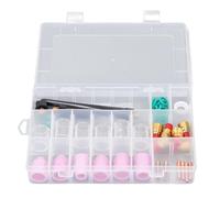 Zunate Kit de Remplacement de Consommables de Soudage |Buses en Céramique TIG, Gobelets en Verre, Bouchons Arrière, Clips d'électrode Courts, Joints Toriques pour Torche WP9 20 25, 40 Pièces