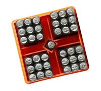 Zunate Kit d'estampage en Métal A-Z 0-9 Kit de Gravure de Lettres en Forme de Cœur pour Bijoux en Cuir et Bois, 37 Pièces en Acier au Carbone, Poinçons de Lettres, Ensemble de Chiffres pour la