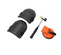Zunate Kit d'outils de Fixation d'écart de Sol avec 11 Coussinets Adhésifs Réutilisables, 2 Genouillères et Ventouse, Outil de Réparation de Sol en Bois Dur stratifié LVP, Maillet Silencieux