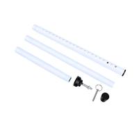 Zunate Lot de 3 Barre de Sécurité Coulissante Réglable pour Porte de | Construction en acier robuste, ajustement sur rail télescopique, anneau de traction à dégagement rapide, protection des