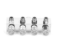 Zunate Manifold Airbrush Coupleur 4 Voies Adaptateur Aluminium (T1-4 1 to | Distributeur multiport, vannes indépendantes, contrôle de débit de précision, métal fiable et Durable, outil pneumatique