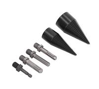 Zunate Mèche Conique de Fendage de Bois de 32 Mm 42 Mm |Accessoire de Forage Amovible Robuste avec 4 Poignées pour Bois de Chauffage