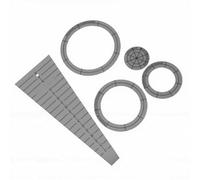 Zunate Modèles de Matelassage en Acrylique avec Marques d'angle, Règle de Couture Transparente pour Broderie, Essentiels de Matelassage pour les Coupes Trapézoïdales de Cercle de Plaques de Dresde