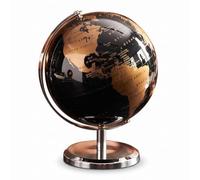 Zunate Petit Globe du Monde, Globe Vintage avec Support en Métal, Antique Rotatif pour la Maison, le Bureau, la Décoration de la Salle de Classe (Support en bronze antique, or noir)