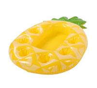 Zunate Plateau Porte-Boissons Gonflable à l'ananas | Porte-gobelet de Piscine à 6 Trous pour Collations et Boissons