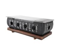 Zunate Poêle à Charbon de Bois pour Barbecue Japonais Rectangulaire |Base de Fil d'aluminium de Chauffage Rapide de Barbecue Extérieur Portatif pour le Camping (XL)