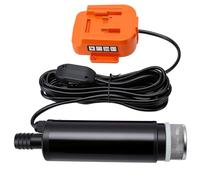Zunate Pompe à Eau Submersible sans Fil 635GPH 16FT Levage Portable | Pompe de puisard alimentée par batterie, drainage rapide de 4 500 tr/min, raccord de tuyau de 3/4 pouces, filtre à sédiments