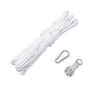 Zunate Système de Poulie à Corde Robuste, Kit de Bloc et de Matériel en Acier Inoxydable avec Double Roulement, Corde en Nylon de 32 Pieds et Crochet pour le Levage, le Garage et le Grenier
