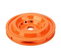 Zunate Tête de Coupe-Herbe en Aluminium pour Débroussailleuse, Accessoire de Tête de Coupe de Tondeuse à Gazon à 4 Lignes, de Orange Durable pour Mangeur de Mauvaises Herbes, Facile à Charger et à