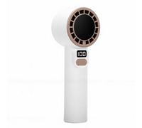 Zunate Ventilateur Portatif Rechargeable avec Affichage Numérique, Vitesses Réglables pour un Refroidissement Personnel en Déplacement, 1500 MAh (WHITE)