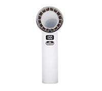 Zunate Ventilateur Portatif Rechargeable, Ventilateur de Refroidissement Turbo Léger pour les Activités de Plein Air, Affichage Numérique, de Glace, 1500mAh (WHITE)