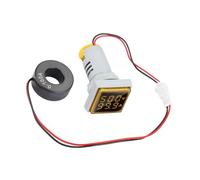 Zunate Voltmètre à Affichage Numérique LED AC 0-100A, Ampèremètre, Panneau de 22mm, Indicateur 60-500V, Rouge, Bleu, Vert, Blanc, Jaune (YELLOW)