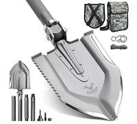 Zune Lotoo Pelle Pliante, Pelle Multifonctionnelle de Camping en Acier au Carbone, Pelle Pliante Portable 18 en 1 avec 3 Angles Réglables pour Camping, Randonnée, Jardin, Extérieur, Annihilate F1