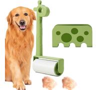 Zunetsutock Rouleau à peluches pour poils d'animaux de compagnie, épilateur pour poils d'animaux de compagnie - Design girafe - Rasoir collant portable - Gomme pour chariot à tapis, linge de lit