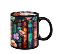 Zunetsutock Tasse à café en céramique - 330 ml avec poignée, design robuste, prise en main confortable | Idéal pour les bibliothécaires amateurs de livres, femmes, hommes, thé, lait, eau et boissons