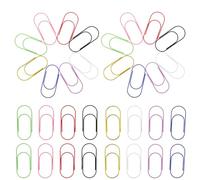ZUNOXAZ 80 Pièces Trombones Métal Colorés Large Épais pour Organisation Bureau École Classements