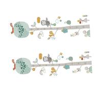 ZUNOXAZ Sticker Mural Décoration Murale Unique Animaux Forêt Colorée Toise de Croissance en PVC Étanche Décoloration pour Chambre Garçon et Filles et Bébé