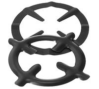 ZUNOXAZ Support de Cafetière à Gaz Antidérapant en Acier Noir, Lot 2 Pièces, Accessoires pour Cuisinière à Gaz, Usage Domestique et Professionnel, Support Dessous de Plat Cuisine Sûre