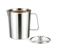 Zunypke Verre mesureur liquide | Récipient Double Échelle Résistant Chaleur Avec Couvercle | Gobelet Mousseur À Lait - Pour Cuisson Préparation Four Lave-Vaisselle Congélateur