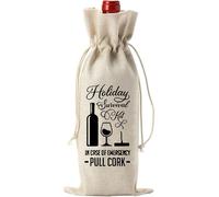 Zuoeay Sac à vin réutilisable en lin pour fête de Noël, cadeau d'adieu et accessoires de départ à la retraite, K, Beauté de masse