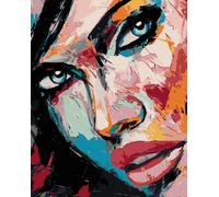 Zuty - Peinture au diamant - PORTRAIT DE FEMME EN COULEURS IV, 40 x 50 cm, toile tendue sur châssis