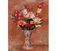Zuty - Peinture au diamant - TULIPES (PIERRE-AUGUSTE RENOIR), 40x50 cm, toile tendue sur châssis