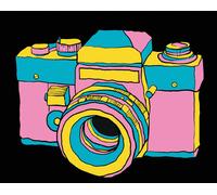 Zuty - Peinture par numéros - APPAREIL PHOTO POP-ART, 40 x 50 cm, toile tendue sur châssis