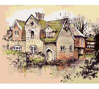 Zuty - Peinture par numéros - MAISON DE CAMPAGNE, 40 x 50 cm, toile tendue sur châssis