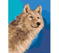 Zuty - Peinture par numéros - PORTRAIT DE LOUP II (D. RUSTY RUST), 40 x 50 cm, toile tendue sur châssis
