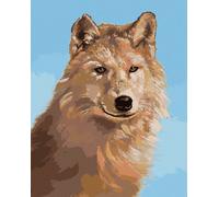 Zuty - Peinture par numéros - PORTRAIT DE LOUP III (D. RUSTY RUST), 40 x 50 cm, toile tendue sur châssis
