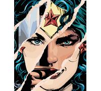 Zuty - Peinture par numéros - WONDER WOMAN PAPIER II, 40 x 50 cm, toile tendue sur châssis