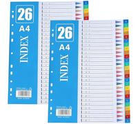 Zuuyye 2 Jeux d'intercalaires alphabétiques A-Z, 26 intercalaires en PP pour classeur A4, Bureau École