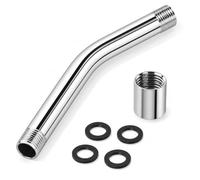 Zuuyye 2 rallonges de Douche, Bras 1/2", INOX | Surélève la douche, inox, idéal douche solaire et jardin, raccord 1/2", bande étanchéité incluse