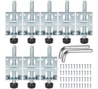Zuuyye Pieds de Meuble réglables Set de 8 en Acier, 19.8x105mm, Hauteur réglable 75mm, Pieds de nivellement, Pieds de Meuble Ajustables