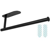 Zuvo Porte-Sopalin sous Meuble & Fixation Murale | Support en Acier Inoxydable pour Sopalin Essuie-Tout | Installation avec Adhésif ou Vis | Noir, 33,5 cm