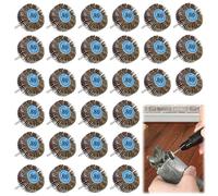 Zuxbolf 30 Pièces Roues à Lamelles, Grain 80 Disque Dremel pour Metal, Roues et DISQUES abrasifs pour Meules de Perceuse, Grignotteuse, Outil Rotatif