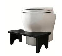 Zuxbolf Tabouret de Toilette Bambou, Tabouret Physiologique WC 36 x 19 x 16.2cm, Marche Pied Toilette avec Coussinet en Mousse pour Salle de Bain,Contre Constipation
